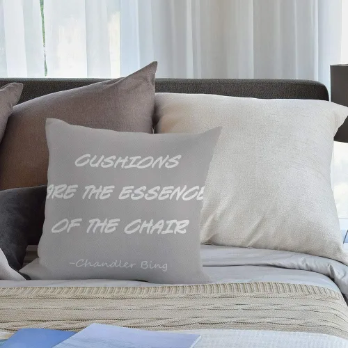 Vista 4 de HGOD DESIGNS Cushion are The Essence of The Chair - Funda de almohada con cita de 18 x 18 pulgadas, fundas cuadradas de algodón y lino