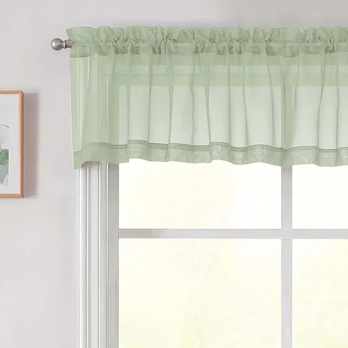 Vista 80 de 2 paneles de cortinas traslúcidas blancas para dormitorio, sala de estar, 96 pulgadas de largo, modernas, suaves, ligeras, con bolsillo para barra