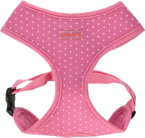 Vista 12 de Puppia Dotty Arnés para perro A (sobre la cabeza), arnés de moda con patrón de lunares, para primavera y verano, para perros pequeños, beige