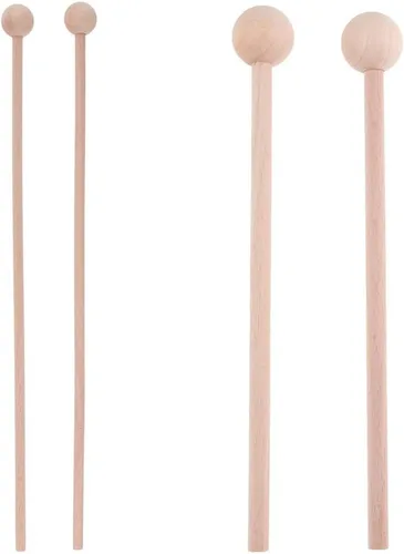 Vista 5 de 1 Pair Wood Mallets Percussion Chime, Xylophone, Wood Block, Glockenspiel Accessory, 22cm 8.66inch