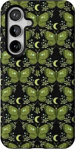 Vista 377 de Casely Funda para Galaxy S9 Postura de cadáver Yoga de esqueleto Diseño protector delgado esencial de doble capa