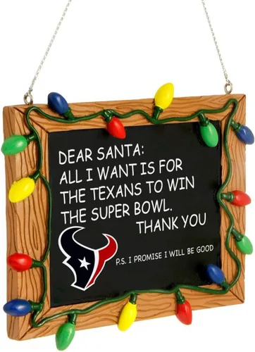 Vista 16 de NFL Resin Holiday Christmas Chalkboard Sign Ornament