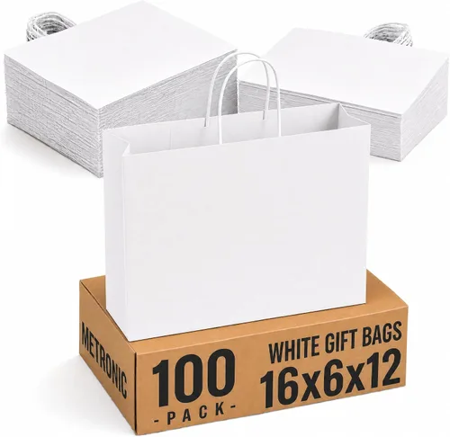 Vista 49 de METRONIC Bolsas de regalo de papel marrón de 5.25 x 3.75 x 8 pulgadas