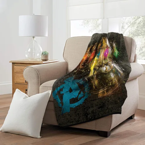 Vista 2 de Manta Marvel Avengers de micro raschel, de 114cm x 152cm, multicolor