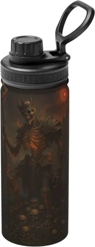 Vista 18 de Scarlet Eye Printed Insulated Water Bottle, 18oz Stainless Steel Funny Travel Mug, Leakproof Hot & Cold for Sports, Gym, Hiking
