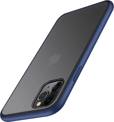 Vista 8 de TENDLIN Compatible con iPhone 11 Pro Funda translúcida mate con parte trasera dura de silicona suave cómoda (negro)