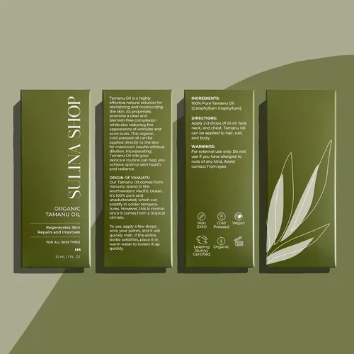Vista 7 de Aceite de tamanu orgánico para la piel, 100% puro, prensado en frío, sin refinar, libre de crueldad, hidratante, hidratante para el cuidado