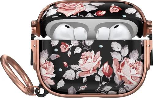 Vista 66 de Funda para AirPods Pro 2/1 con bloqueo de seguridad, compatible con Magsafe Negro + Blanco