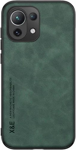 Vista 4 de Kepuch Funda Silklike para Xiaomi 11 Lite - Cubierta de parachoques Placa de metal incorporada para Xiaomi 11 Lite - Negro
