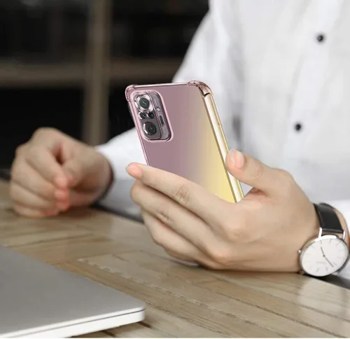 Vista 6 de Para Redmi Note 10 Pro (4G)/Redmi Note 10 Pro Max M2101K6G, lindo gradiente claro delgado a prueba de golpes suave flexible TPU trasero cubierta