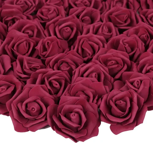 Vista 21 de 100 PCS Rosas de Espuma Azul Bebé Flores Artificiales Flores de Espuma Azul a Granel Sin Tallo Rosas Falsas para Bricolaje Centros de Mesa de Boda