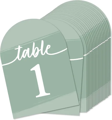 Vista 9 de Big Dot of Happiness Tarjetas de números de mesa boho – Tarjetas de doble cara de 5 x 7 pulgadas, tarjetas de boda, recepción, fiesta, eventos