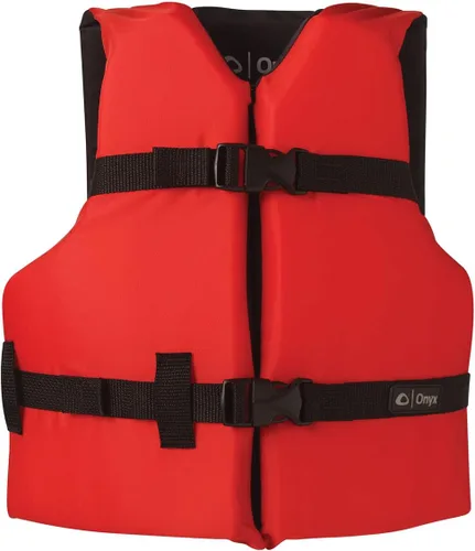 Vista 5 de Onyx Youth Life Jacket – Coast Guard Approved, General Purpose Boating Vest for Kids, Safety Flotation Device