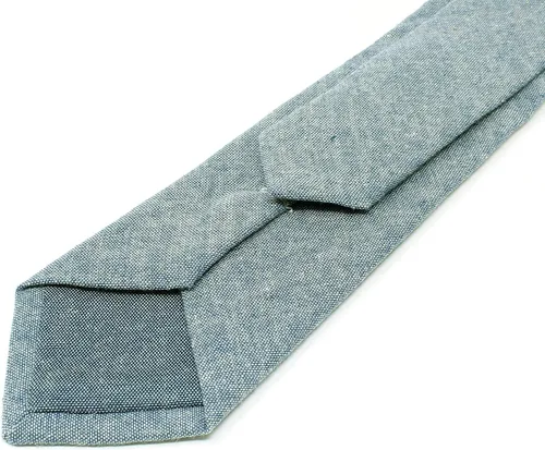 Vista 108 de Corbata delgada de algodón cambray para hombre, estilo desgastado texturizado - 2 1/2 pulgadas de ancho