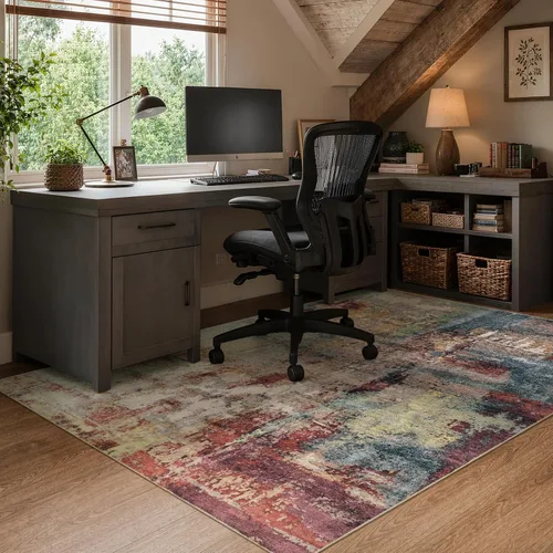 Vista 10 de Anidaroel Alfombra para Silla de Oficina para Piso de Madera Dura, Protector para Silla con Ruedas de 36"x48", Alfombra para Computadora