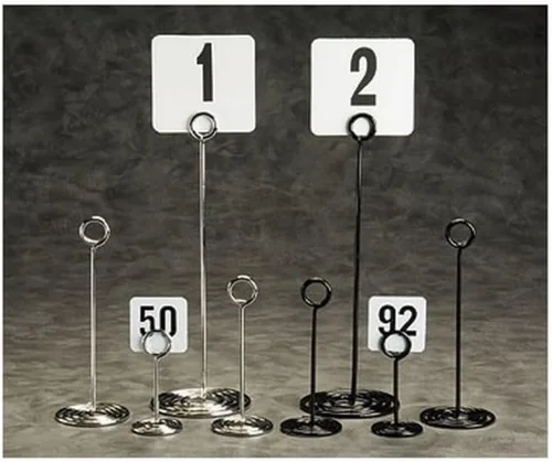 Vista 2 de American Metalcraft NSB4 Swirl Base Números Stands, 4 pulgadas de alto