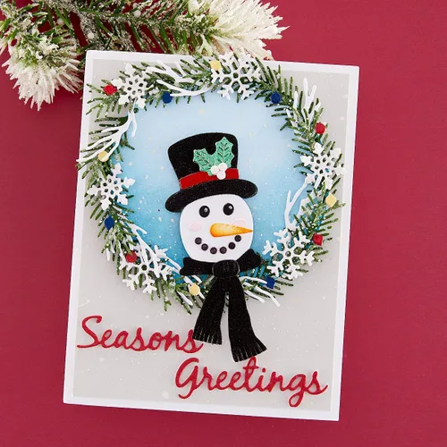 Vista 6 de Spellbinders Suzanne Hue - Troqueles grabados para coronas navideñas S6-219