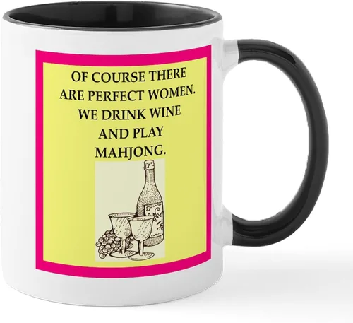Vista 73 de CafePress Mahjong Mugs - Taza de café de cerámica de 11 oz (11.0 fl oz)