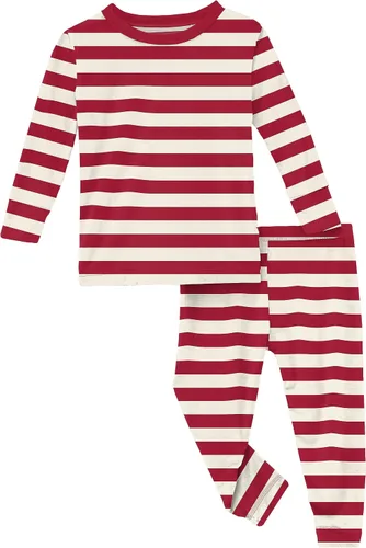 Vista 70 de KicKee Pants Conjunto de pijama de manga larga con estampado de piezas