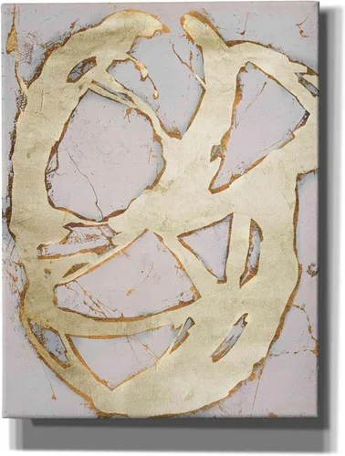 Vista 9 de Epic Graffiti Erin Ashley, arte de pared en lienzo giclée 'As de espadas en oro II', 12 x 16 pulgadas