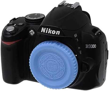 Vista 4 de Fotodiox Tapa de cuerpo de diseño azul compatible con cámaras Nikon F-Mount