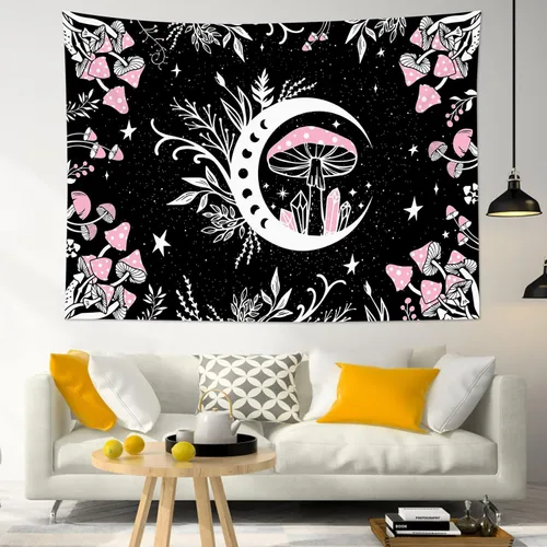 Vista 8 de LB Tapiz de bandera estadounidense de girasoles, tapiz con cita inspiradora, tapiz para colgar en la pared, tapiz floral negro y amarillo, tapices
