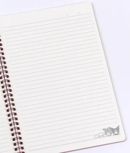 Vista 4 de Cuaderno espiral con rayas de 7mm, 17.8 x 25.9 cm 60 hojas (Rosa)