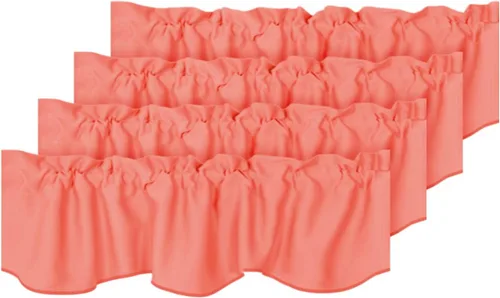 Vista 38 de H.VERSAILTEX - Cenefa de cortina opaca para ventanas de cocina, sala de estar/baño, para protección de la privacidad y decoración, con bolsillo