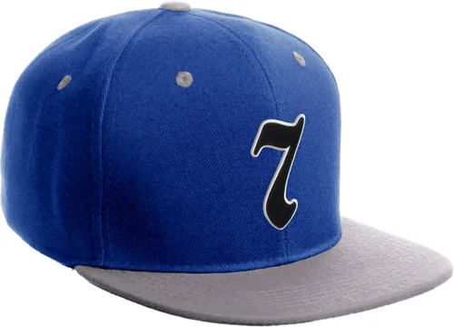 Vista 412 de Daxton Gorra clásica con visera de billete plano con letras del alfabeto inglés antiguo de la A a la Z