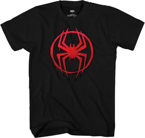Vista 2 de Marvel Spider-Man Miles Morales Icon Logo Spiderverse Camiseta para adulto
