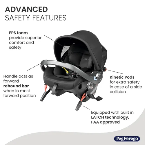 Vista 2 de PEG City Loop Frame con Primo Viaggio Urban Mobility Asiento de Coche Combo Compact Travel System, Air Travel Friendly, Includes City Loop Frame &