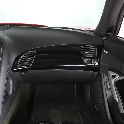 Vista 3 de Marco decorativo del panel de salida de aire del coconductor del coche para Chevrolet Corvette C7 2014-2019 ABS tablero cubierta accesorios