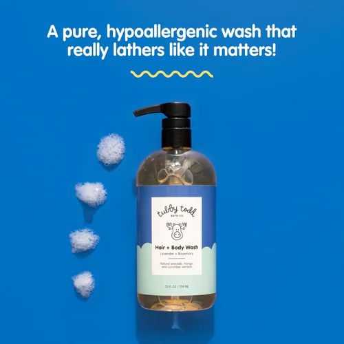 Vista 3 de Tubby Todd Jabón para el Cabello y el Cuerpo - Champú y Gel Corporal para Bebés - Lavado Suave y Natural para Recién Nacidos, Bebés y Niños Pequeños