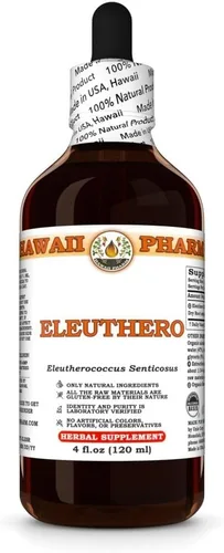 Vista 2 de Hawaii Pharm Eleuthero (Eleutherococcus Senticosus) Extracto líquido de ginseng siberiano 15x4 oz