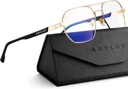 Vista 8 de ANYLUV Blue Light Glasses for Woman/Men, Blue Light Blocking Glasses Women Computer Gaming Glasses for Eye Protection
