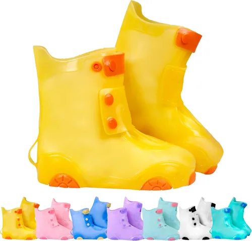 Vista 8 de Cubiertas para zapatos de lluvia para niños, impermeables, reutilizables, para zapatos Para niños y niñas
