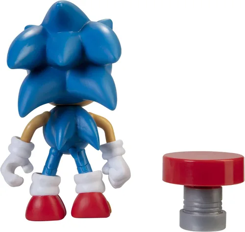 Vista 5 de Sonic 4"- Classic Sonic w/Spring- Wave 4 (en línea) articulado