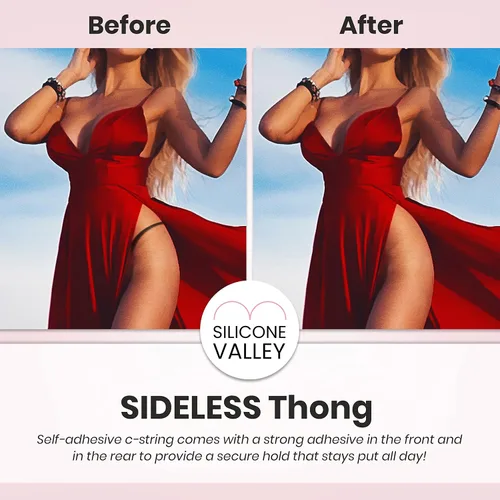 Vista 3 de Black Sideless Thong by SiliconeValley