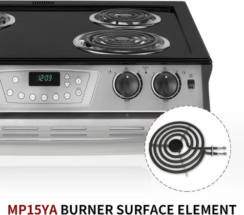 Vista 6 de Elemento de quemador de estufa eléctrica MP15YA*2 de 6 pulgadas y MP21YA*2 de 8 pulgadas, elemento de quemador de rango eléctrico MP22YA compatible