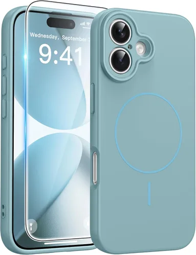 Vista 260 de FNTCASE - Funda para iPhone 16 Pro: magnética, mate, translúcida, de grado militar, protectora contra caídas, resistente, fina, duradera y a prueba