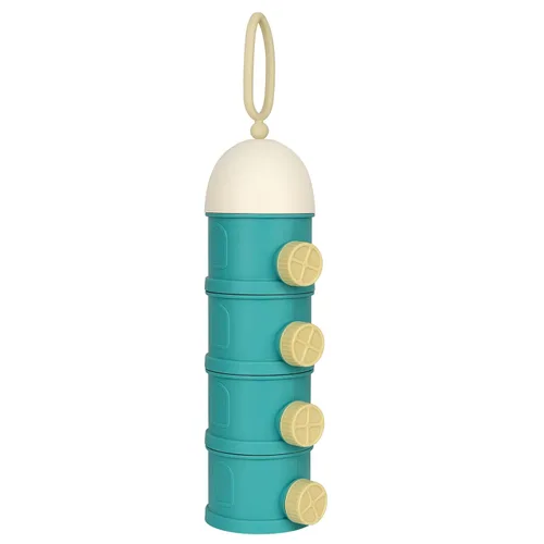 Vista 11 de Dispensador de fórmula Accmor para llevar, contenedor apilable de 4 capas para llevar, contenedor portátil antiderrame de leche en polvo