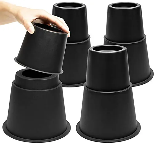 Vista 7 de Elevadores de cama ajustables de 8 pulgadas, soportes de elevación antideslizantes resistentes para camas, sofás, diseño cuadrado duradero