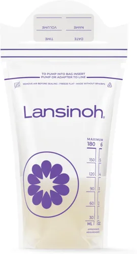 Vista 12 de Lansinoh Bolsas de almacenamiento de leche materna, 1 paquete de 50 unidades.