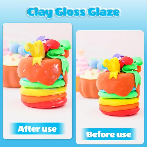 Vista 7 de Caly and Glaze Kit de barniz – 10.58 oz de arcilla de espuma moldeable para cosplay (blanco) de alta densidad y 3.4 fl oz de esmalte brillante kit