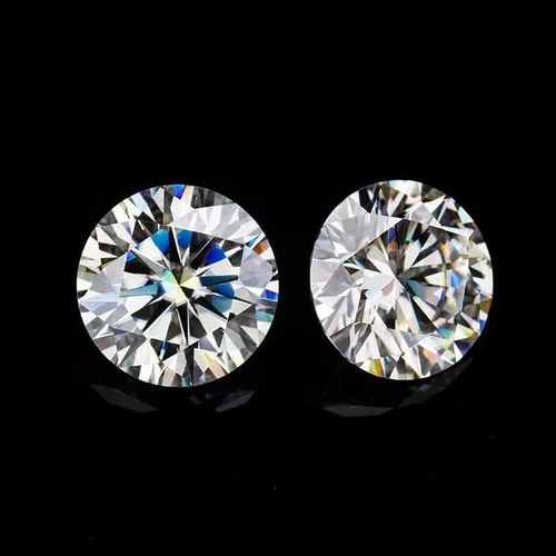 Vista 2 de Moissanite D Color Simulated Diamond Loose Stone Round Brilliant Cut Excellent Cutting VVS Clarity for Jewelry Making Gifts for Women Men