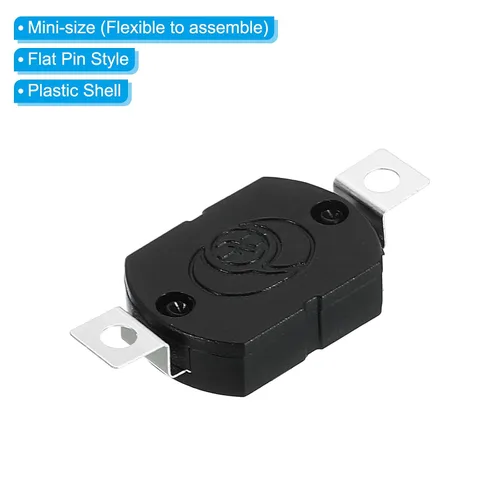 Vista 4 de PATIKIL Interruptor de botón de cierre, 10 piezas KAN-23 pin plano de encendido/apagado autobloqueo DC 30V 1A Micro interruptor para salida de pared