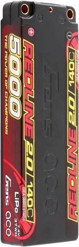 Vista 4 de Gens ace Redline 2.0 Series 5000mAh 2S 7.4V 140C HardCase 56# Batería Lipo con bala de 0.197 in (2 piezas)