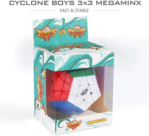 Vista 4 de D-FantiX Cyclone Boys 3x3 megaminx Pegatina Speed Cube pentagonal Dodecaedron Cube Puzzle Toy