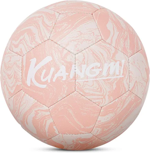 Vista 11 de Kuangmi Balón de fútbol, pelota de partido de tamaño oficial 5, jugadores de fútbol para jóvenes, adolescentes y adultos, entrenamiento deportivo al