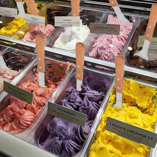 Vista 6 de 2 piezas de pala de helado, pala de helado de acero inoxidable con mango de madera, pala de metal para postre, hoja de mantequilla, raspador
